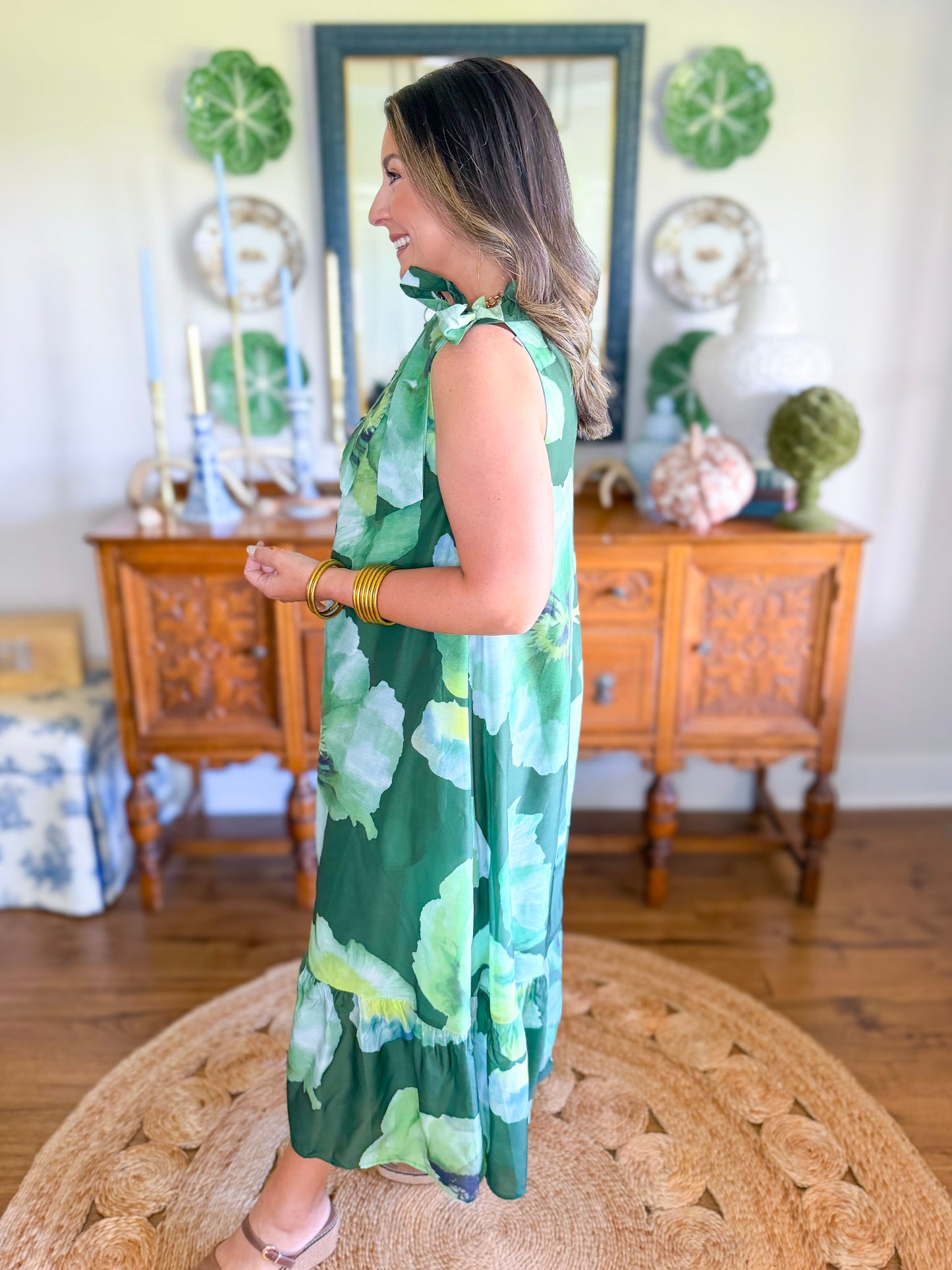 The Magnolia Floral Ruffle Dress