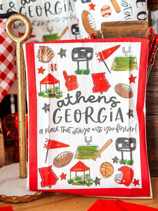Athens, GA Multi Sport Tea Towel
