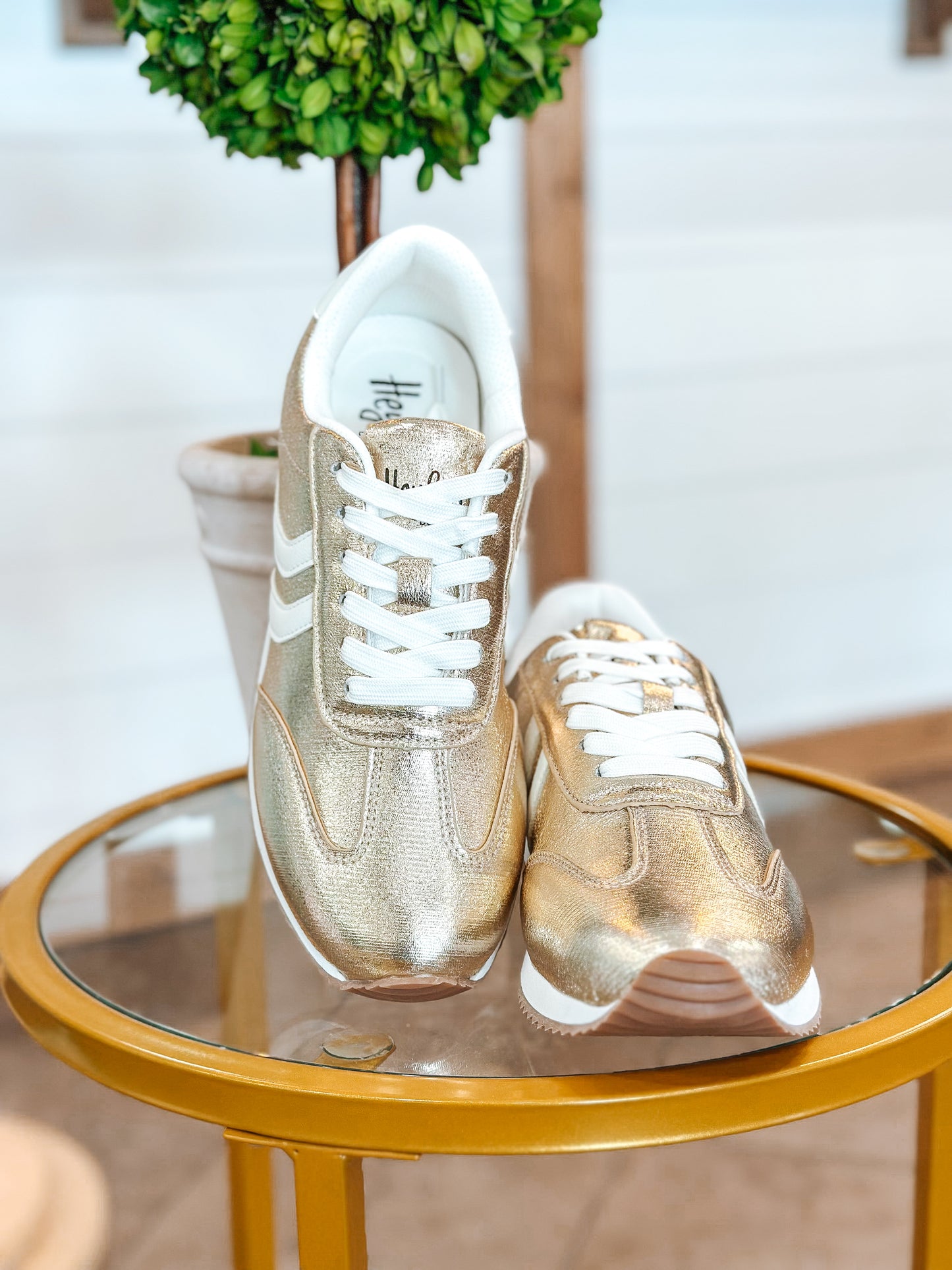 Corkys Kickoff Sneakers in Gold Crinkle Metallic