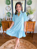 Mary Square I Nancy Dress in Garden Lace Blue