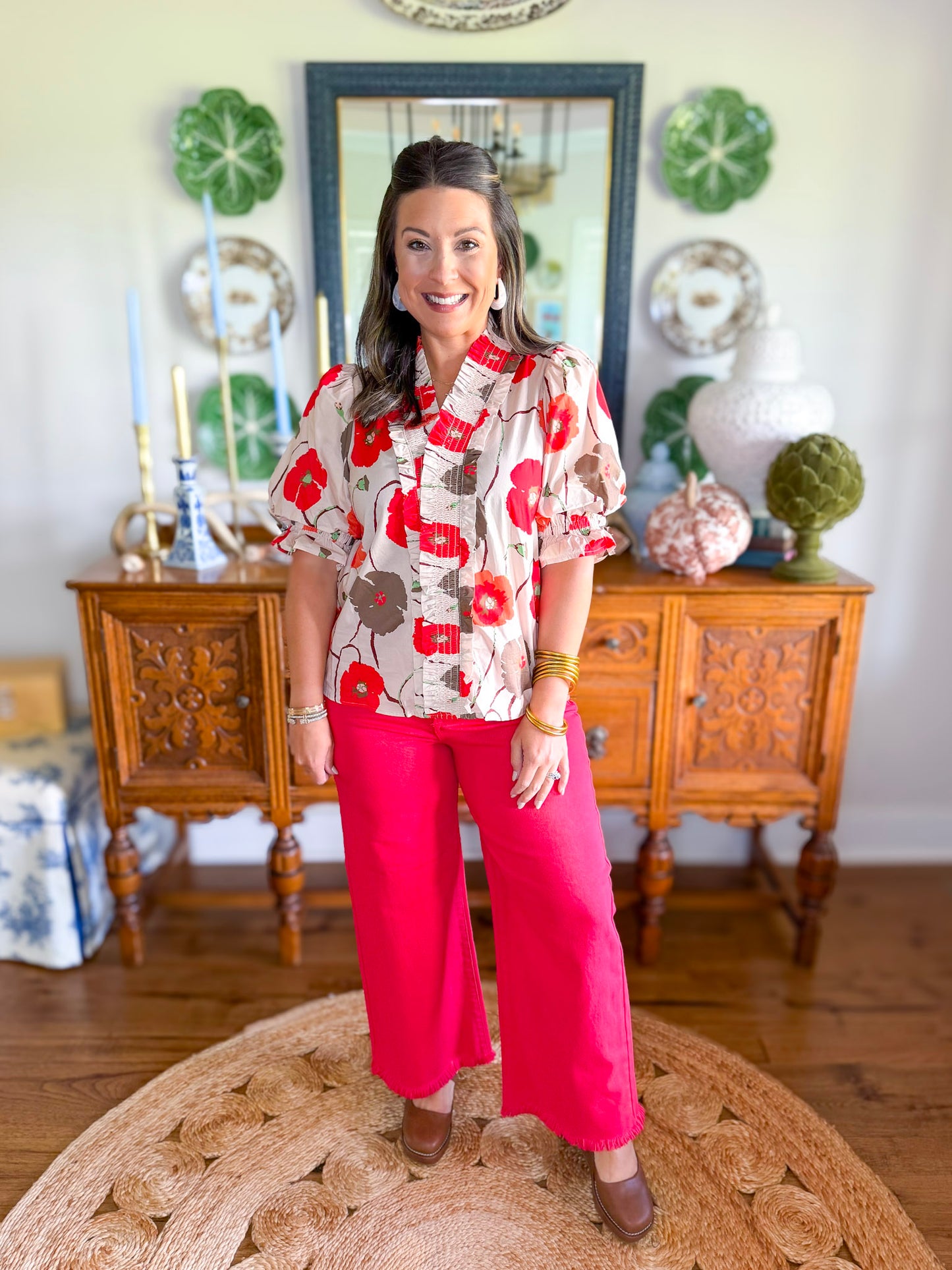 Poppy Ruffle Top