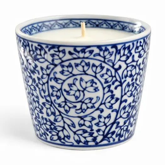 Blue Vine Chinoiserie Candle | Georgia Peach