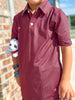 AutiLove Youth Performance Polo in Red & Black T-Rex
