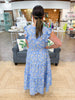 Mary Square Kari Dress | Pretty Petals Blue