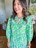 Mary Square | Cameron Dress in Daisy Chain Green