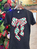 Christmas Glitter Bow Tee