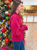 Winter Whimsy Top in Raspberry