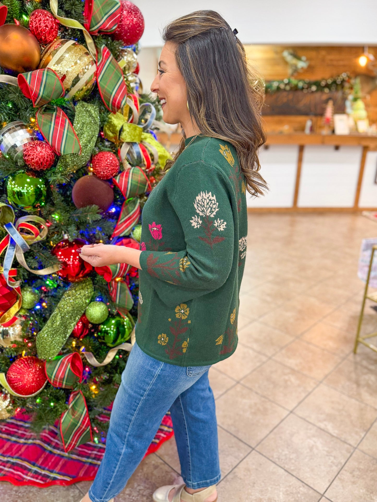 Evergreen Wishes Sweater Top