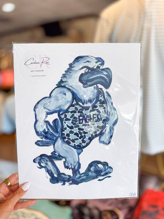 Caroline Barksdale Original Painting - Blue Camo Eagle