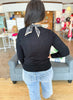 Classic Comfort Sweater Top in Black