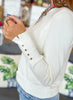 Classic Comfort Sweater Top in Cream