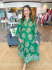Sunday in Autumn Midi Dress in Green