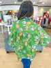 Falling Florals Top in Olive