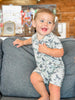 Saltwater Boys Signature Pima Polo SS Romper in Green Camo