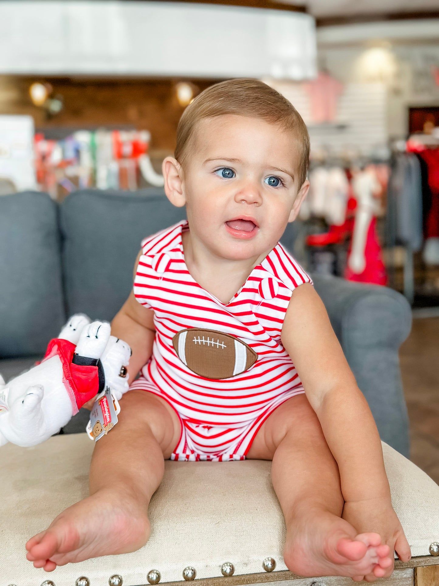 Saltwater Boys Jack Shortall in Red Stripe/Football