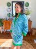 Mary Square I Brenda Dress in Meadow Line Blue