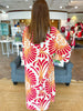 Fall Daydream Midi Dress in Fuschia