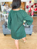Harvest Petals Mini Dress in Green