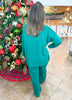 The Cloud Couture Top & Pants Set in Hunter Green