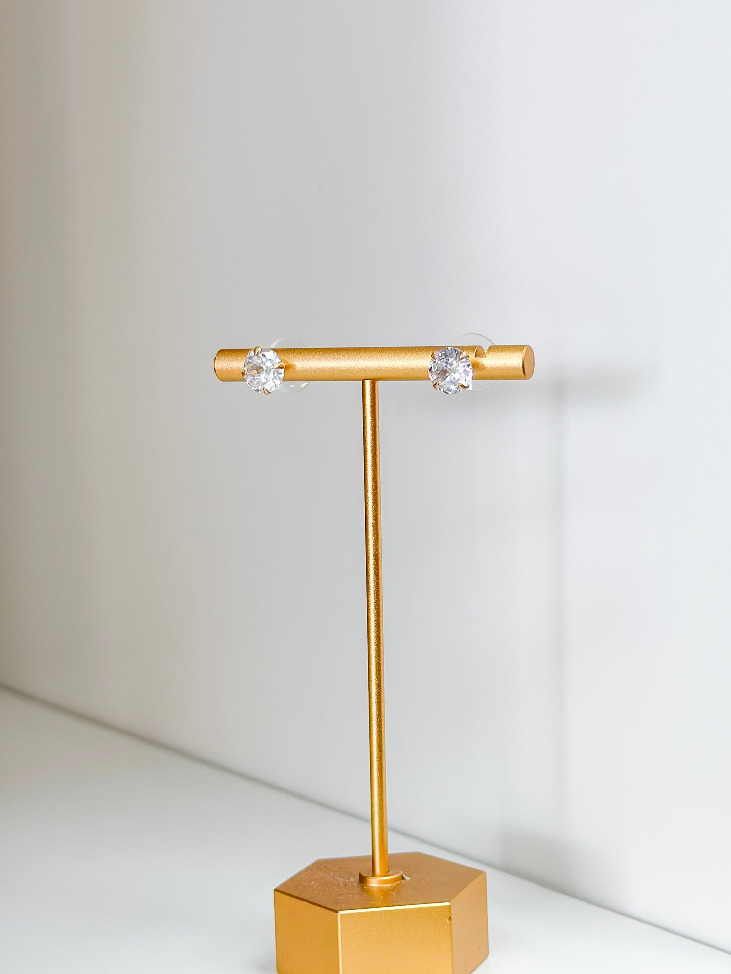18K Gold filled 5mm CZ Studs