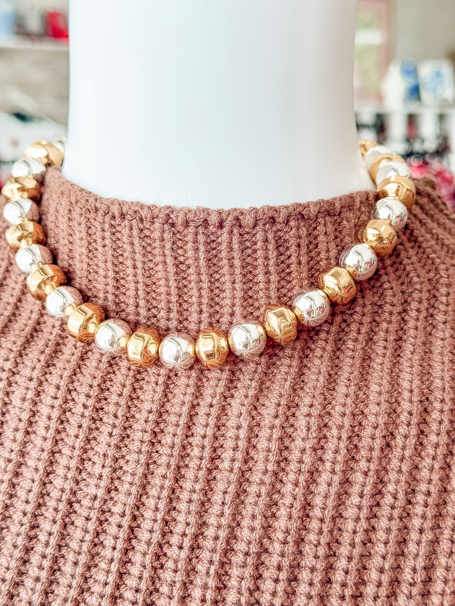 Multi-Mixed Bauble Necklace
