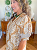 The Windsor Medallion Dress in Caramel