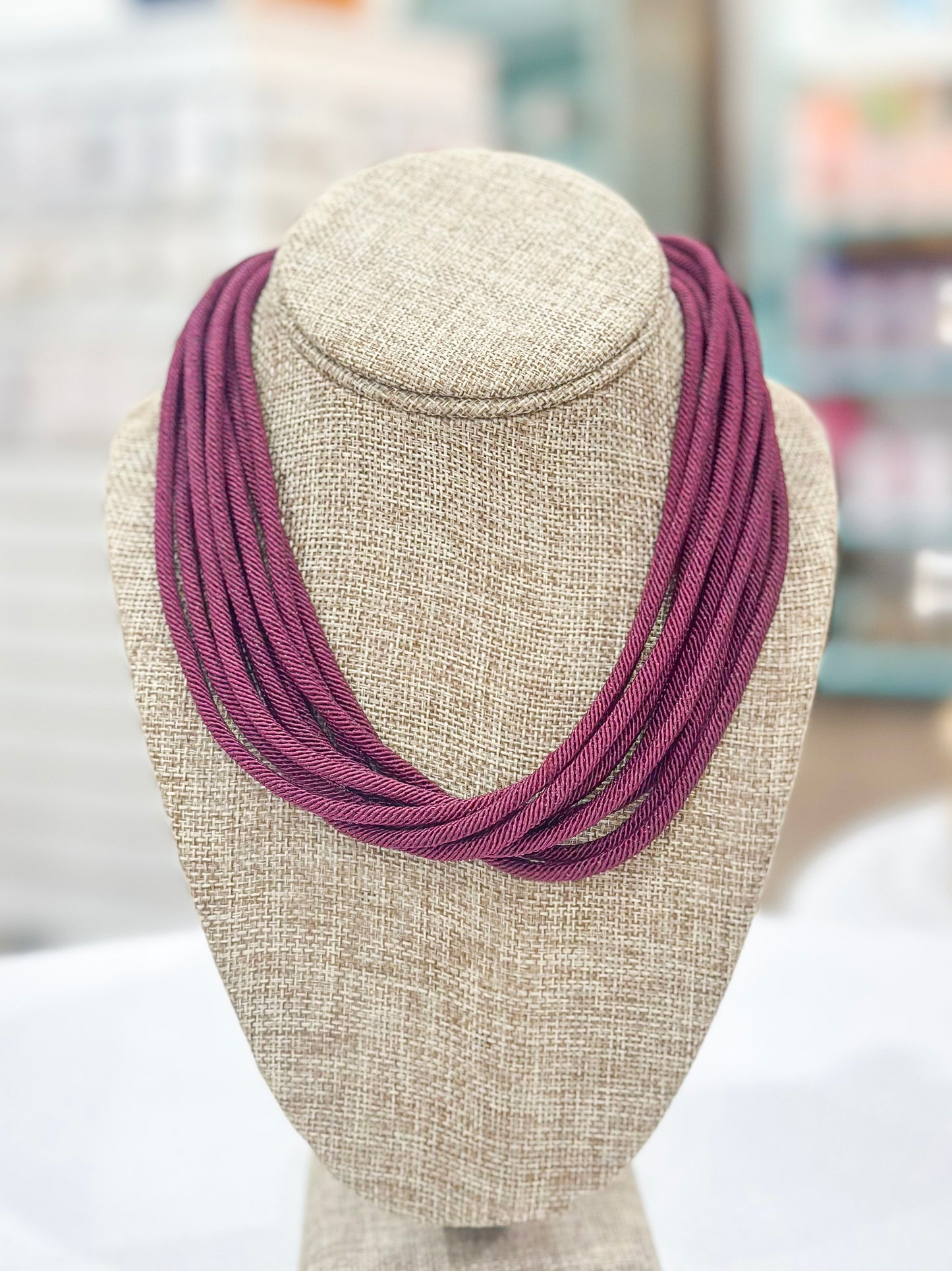 Lana Rope Necklace in Wine