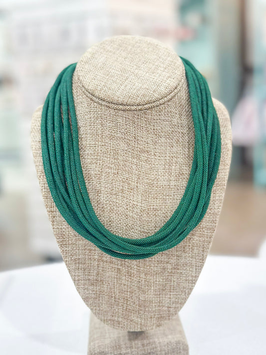 Lana Rope Necklace in Dark Green
