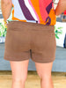 Hazel Thread Shorts in Brown