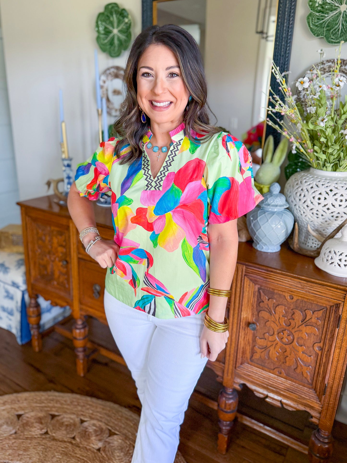 Faye Top in Lemon Pops