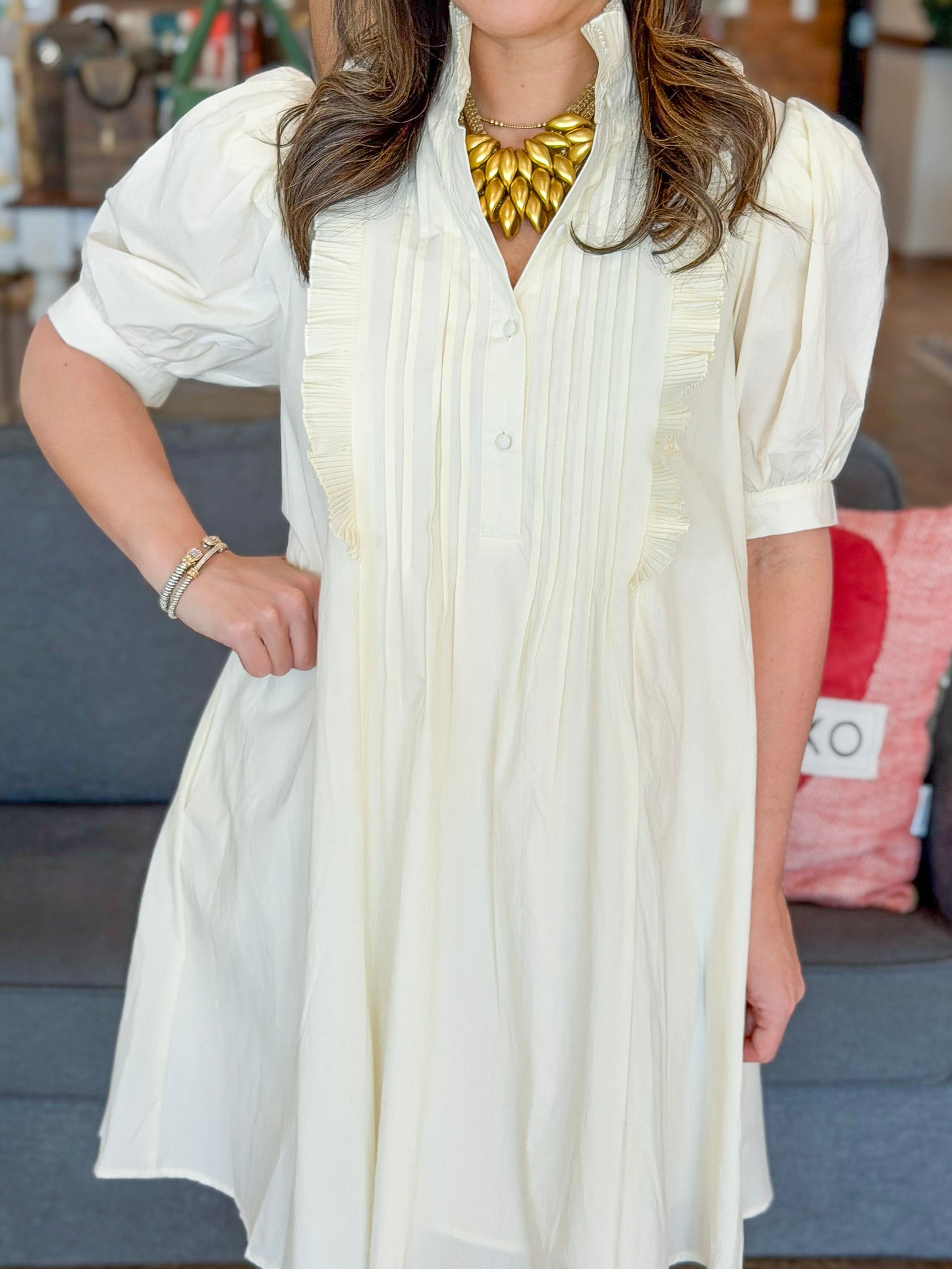 The Eleanor Dress in Cream