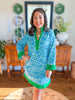 Mary Square I Brenda Dress in Meadow Line Blue