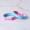 Tap to Pray Wristband - WWJD Pink & Blue