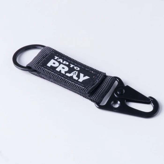 Tap to Pray Tactical Carabiner Keychain - Black