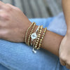 Tap to Pray Survivor Series Bracelet - 14K Gold Plated + Vanilla Cross