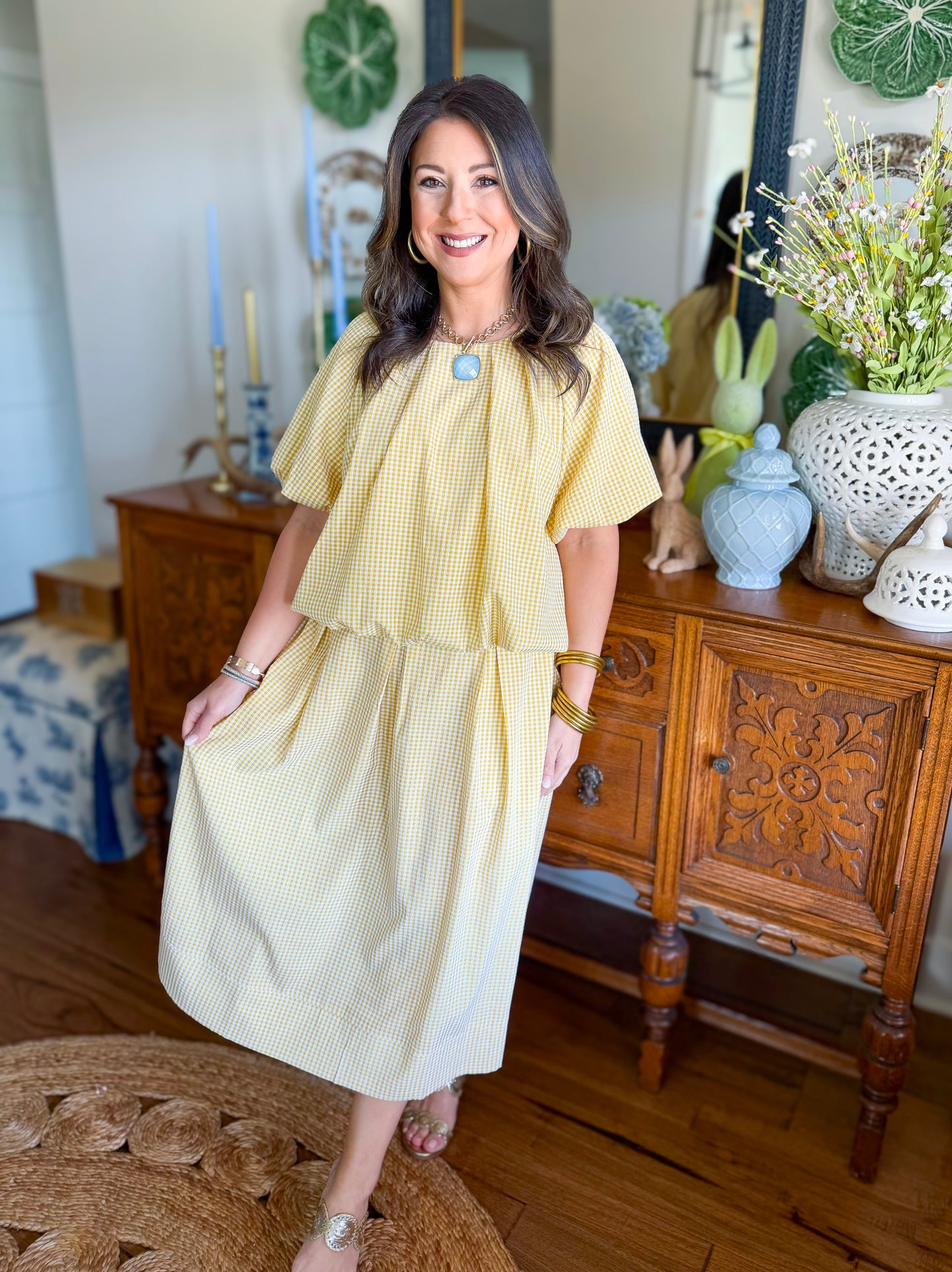 The Southern Sunshine Gingham Set