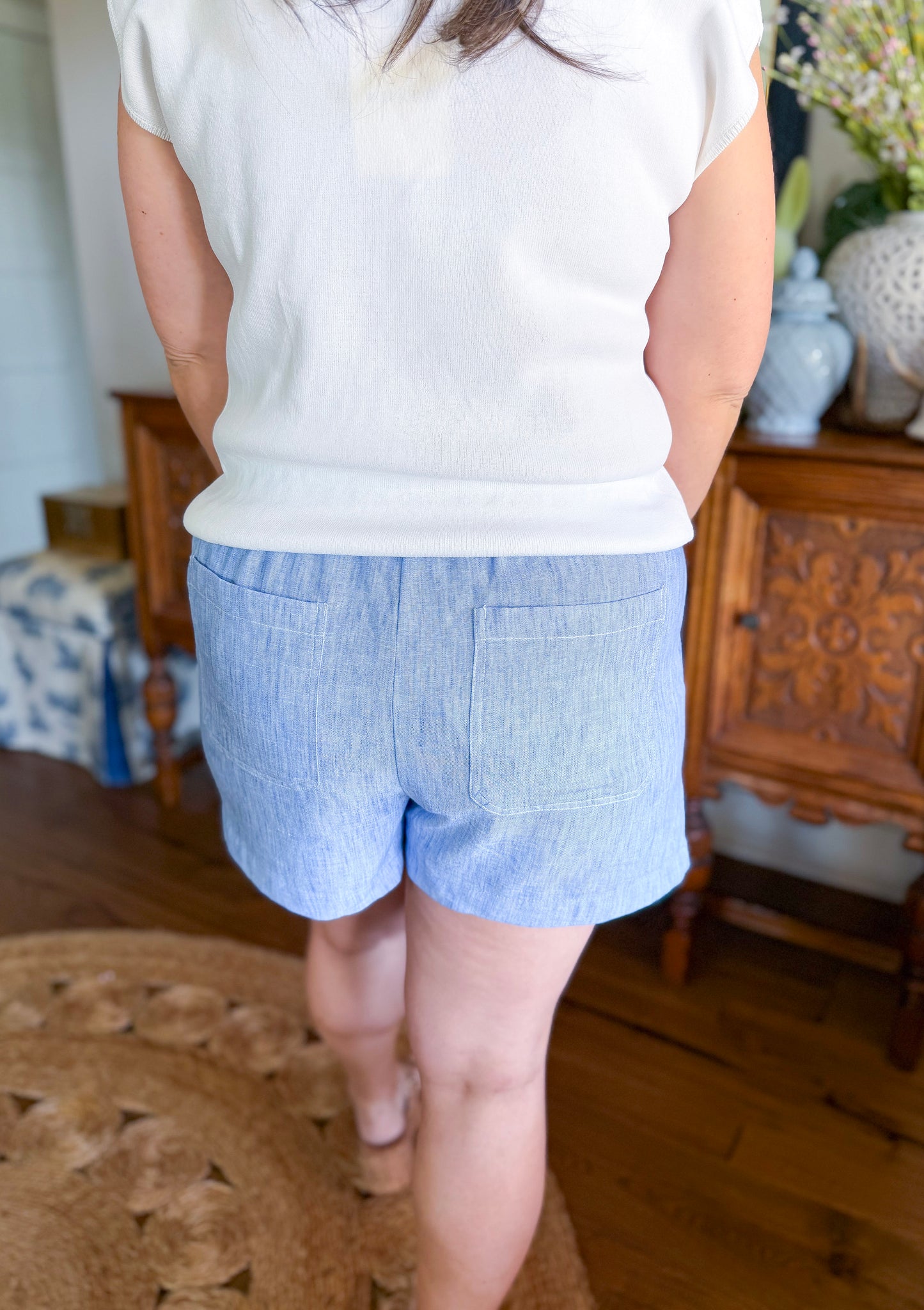 The Sutton Chambray Pull-on Shorts