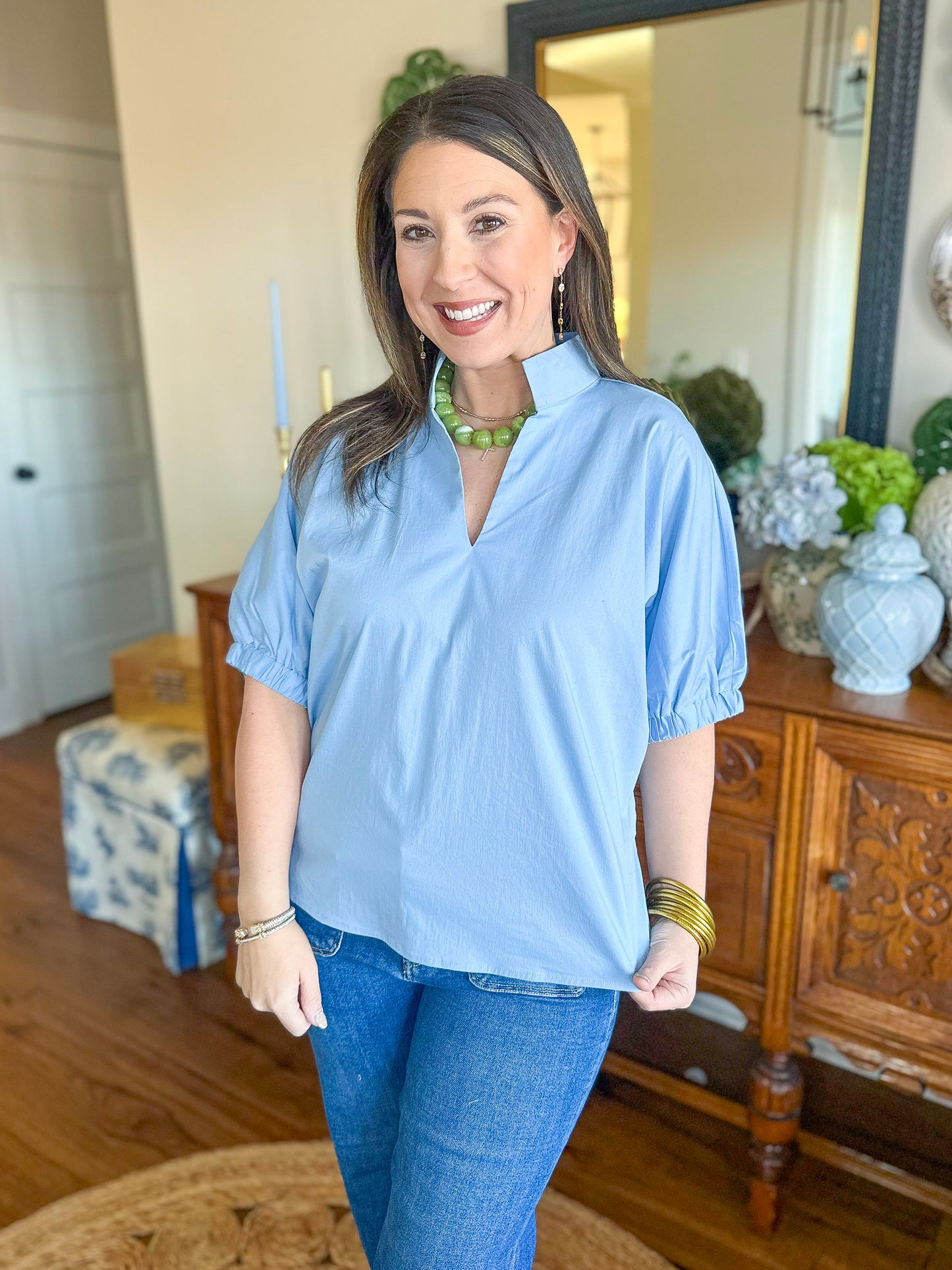 The Sutton Top in Chambray