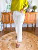 Lucy Mid Rise Cuffed Jeans in Almond
