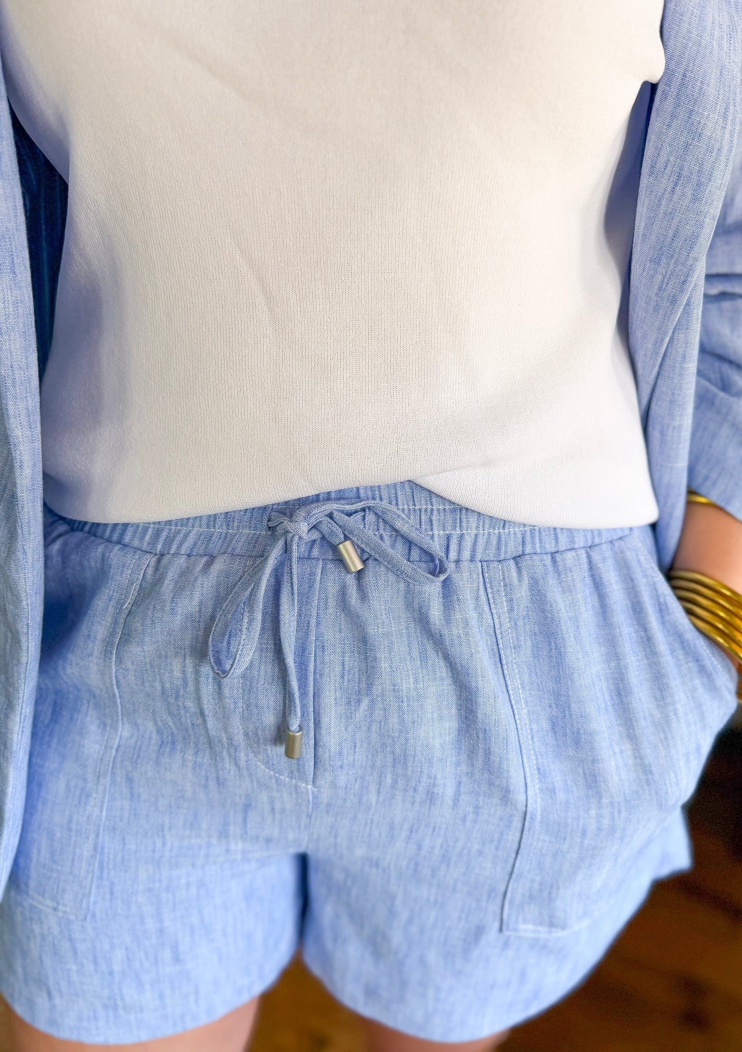 The Sutton Chambray Pull-on Shorts
