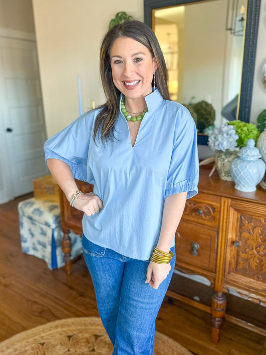 The Sutton Top in Chambray