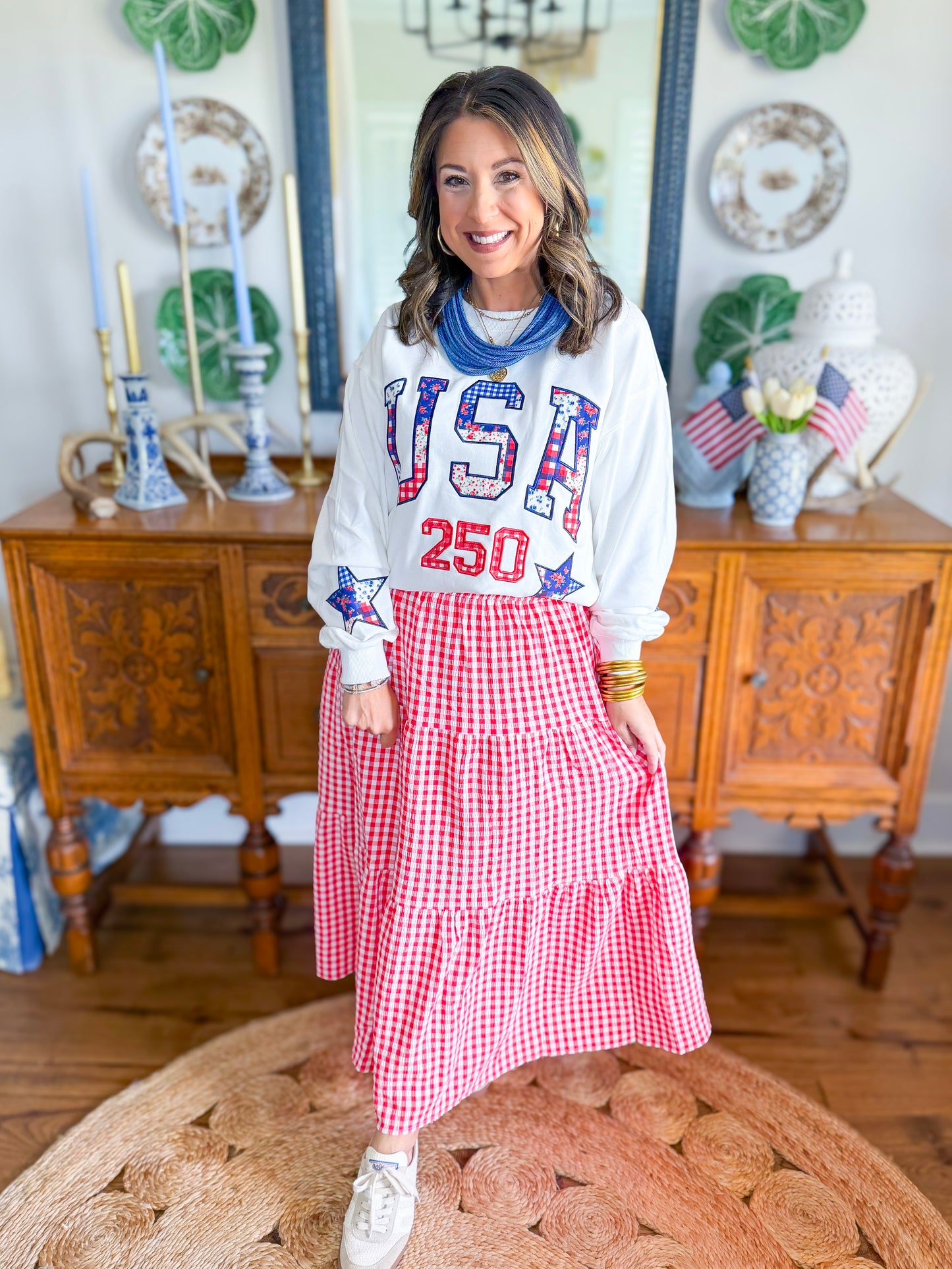 Americana Patchwork Sweatshirt
