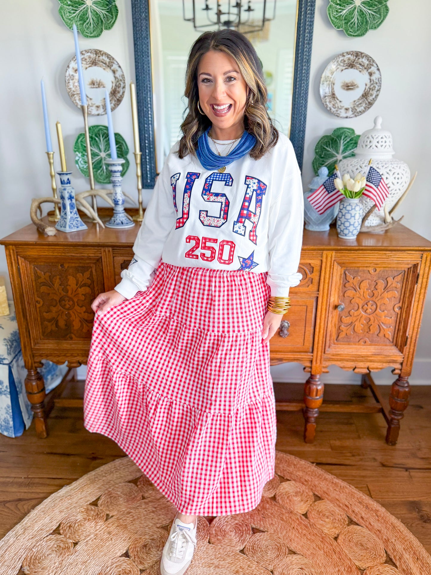 Americana Patchwork Sweatshirt
