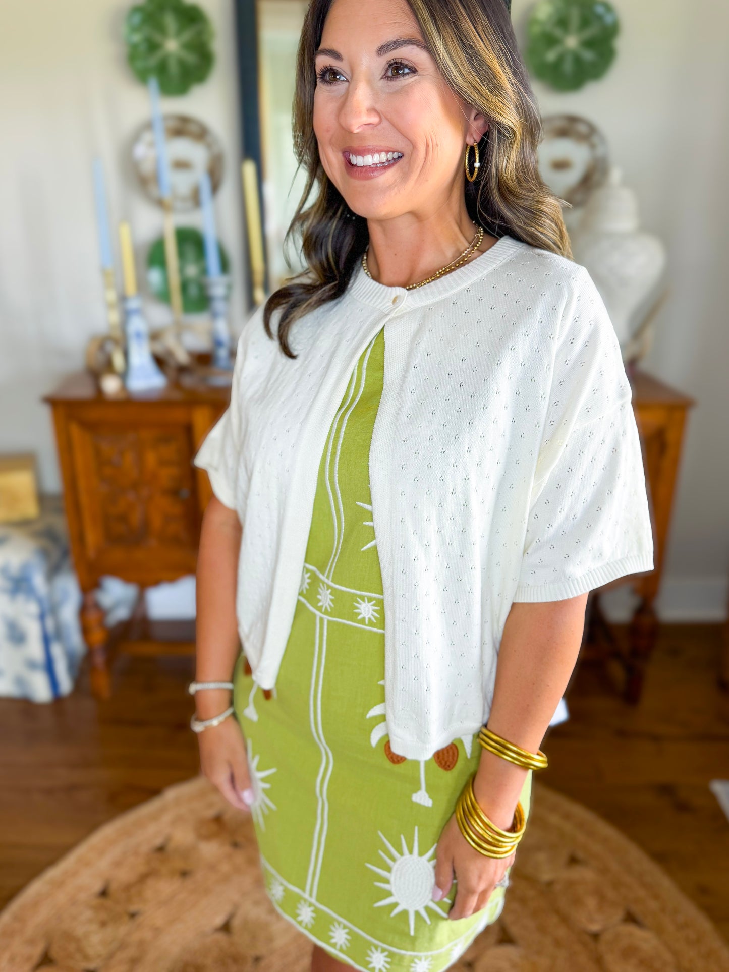 The Grace Pointelle Knit Cardigan