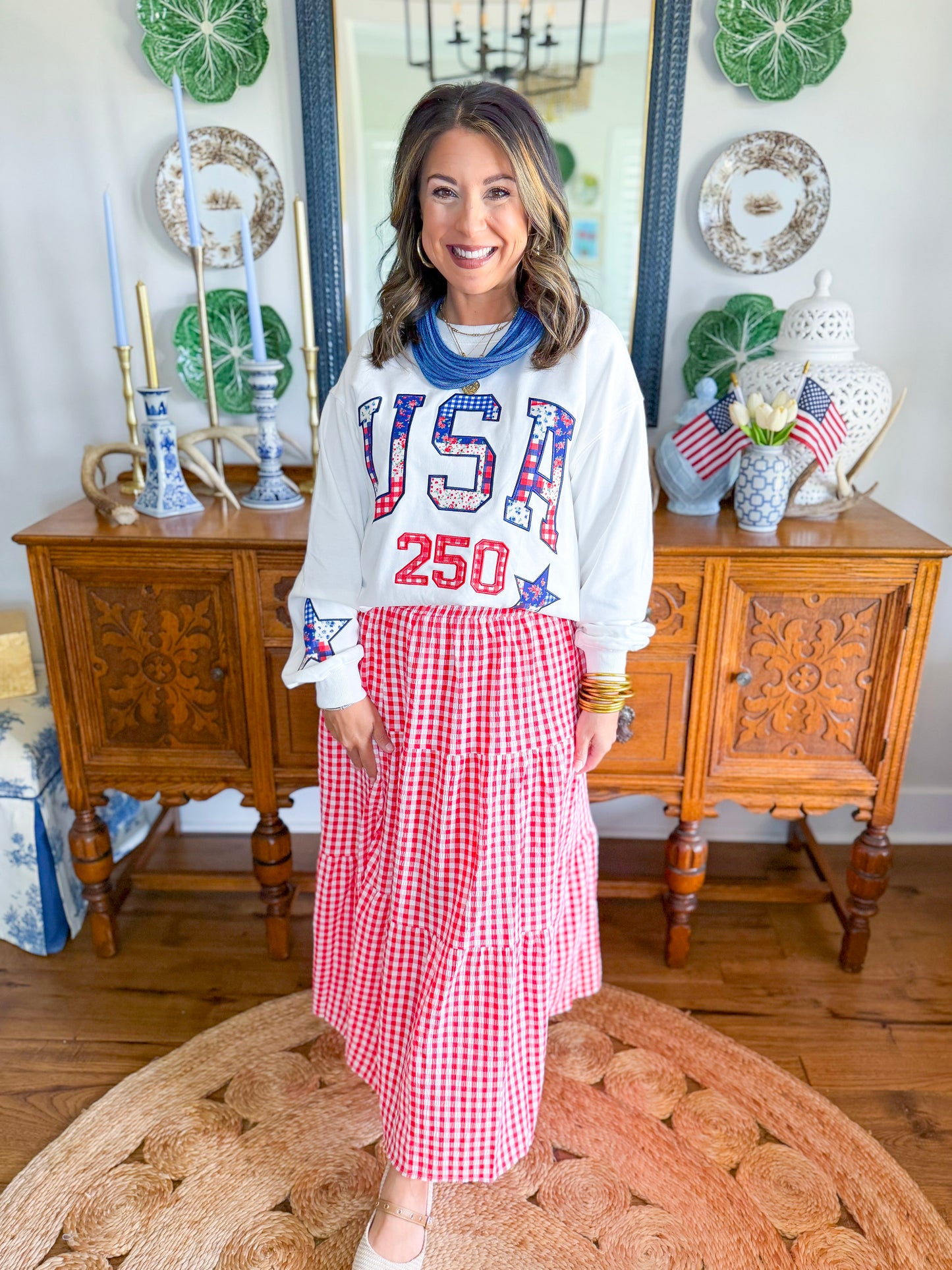 Americana Patchwork Sweatshirt