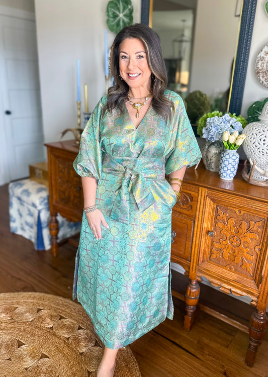 Caryn Lawn | Coco Jacquard Lime