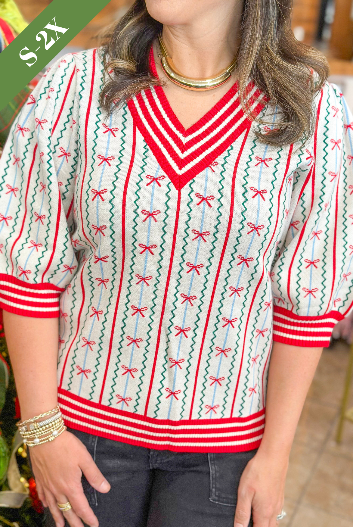 Mary Square Faith Sweater in A Bow Ivory