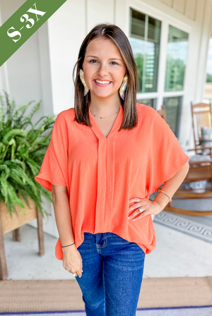 Chase The Moment Solid Top in Orange