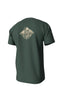 Southern Point Diamond Quail Short Sleeve Pocket Tee in Duck Green