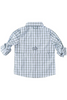 Prodoh FOUNDERS KIDS FISHING SHIRT IN POSY GREEN POWDER BLUE WINDOWPANE